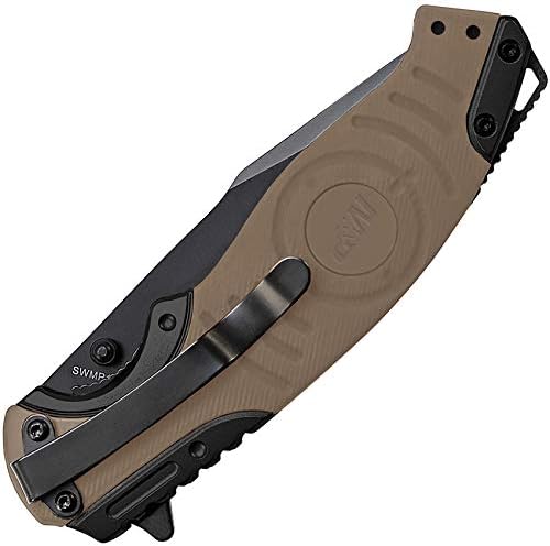 Smith & Wesson M&P SWMP13GLS 8.2in High Carbon S.S. Folding Knife with 3.5in Serrated Clip Point Blade and Aluminum Handle for Tactical, Survival and EDC