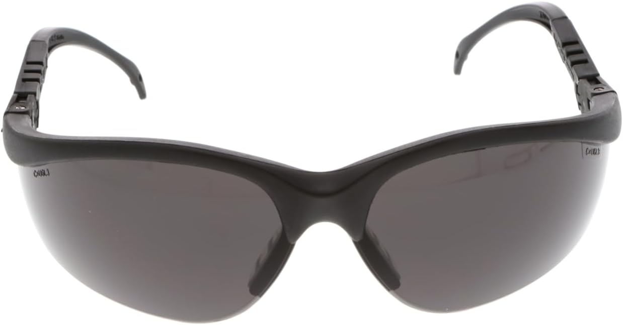 MCR Safety Glasses KD312 Gray lenses with UV Protection and Scratch Resistant Coating, 1 Pair Gray 1 Count (Pack of 1)