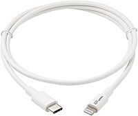 Eaton Tripp Lite Lightning to USB-C Charging & Data Cable for Apple iPhone & iPad, MFi Certified, White, 3 Feet / 0.9 Meters, 2-Year Warranty (M102-003-WH)