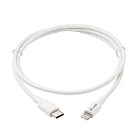 Eaton Tripp Lite Lightning to USB-C Charging & Data Cable for Apple iPhone & iPad, MFi Certified, White, 3 Feet / 0.9 Meters, 2-Year Warranty (M102-003-WH)