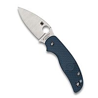 Spyderco Sage 5 Lightweight Folding Pocket Knife with 3 Inch CPM SPY27 Steel Blade and Cobalt Blue FRN Handle - PlainEdge - C123PCBL