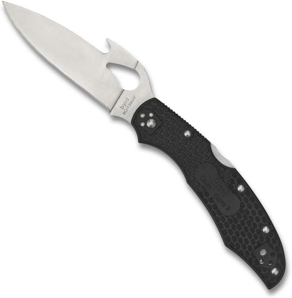Spyderco Cara Cara 2 PlainEdge Lightweight Knife with Emerson Opener, FRN Handle