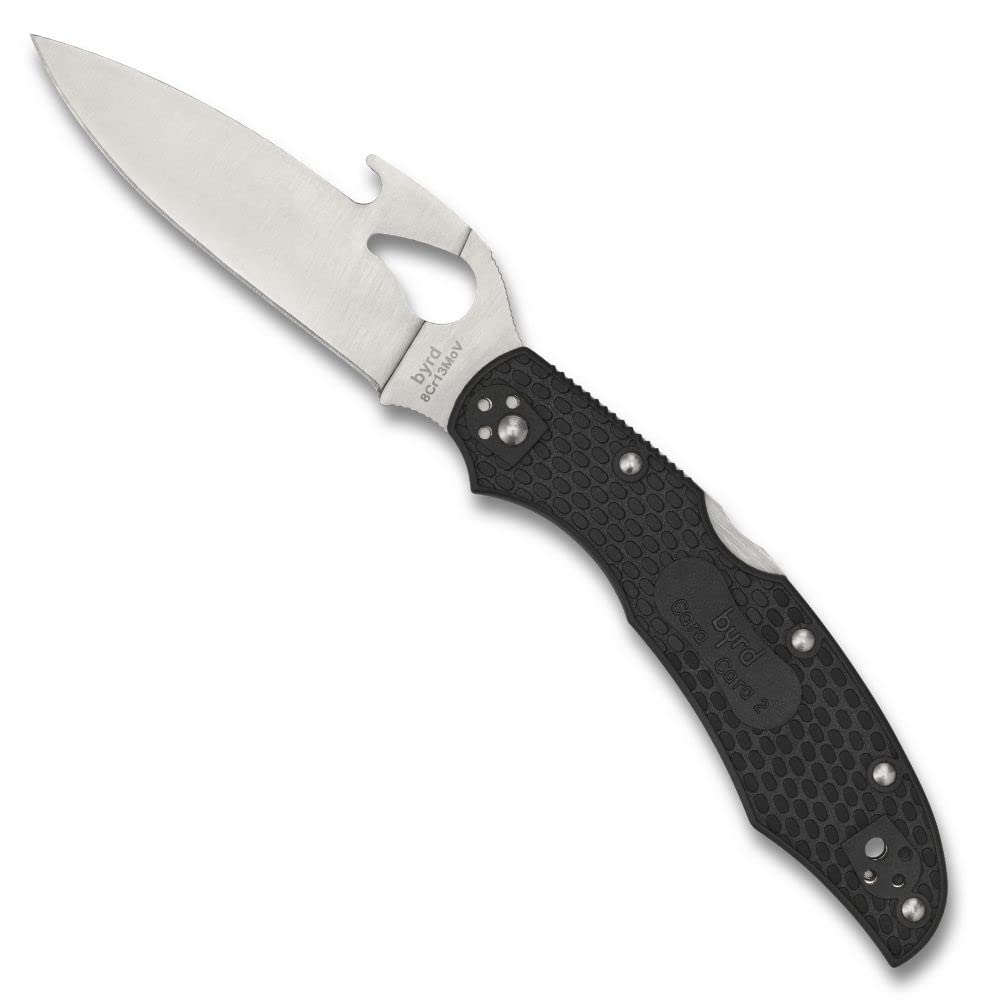 Spyderco Cara Cara 2 PlainEdge Lightweight Knife with Emerson Opener, FRN Handle