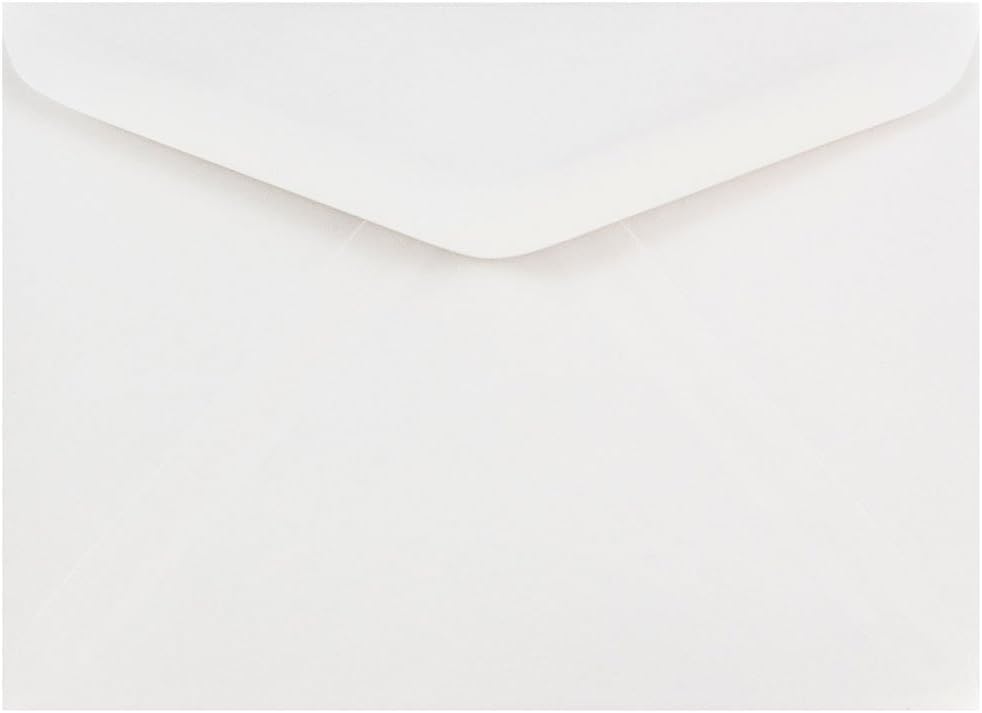 JAM PAPER A7 Commercial Invitation Envelopes with V-Flap - 5 1/4 x 7 1/4 - White - 25/Pack