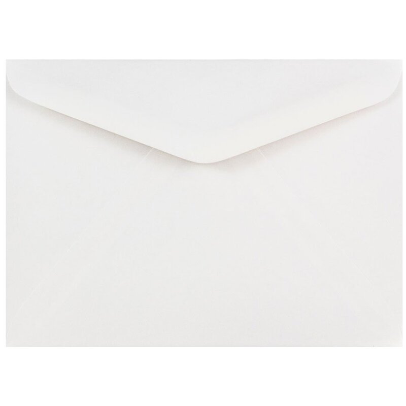 JAM PAPER A7 Commercial Invitation Envelopes with V-Flap - 5 1/4 x 7 1/4 - White - 25/Pack
