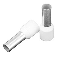 Pacer Ivory 8 AWG Wire Ferrule - 12mm Length - 10 Pack