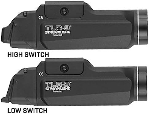 Streamlight 69464 TLR-9 Flex Low-Profile Rail-Mounted Tactical Light with CR123A Lithium Batteries, Black