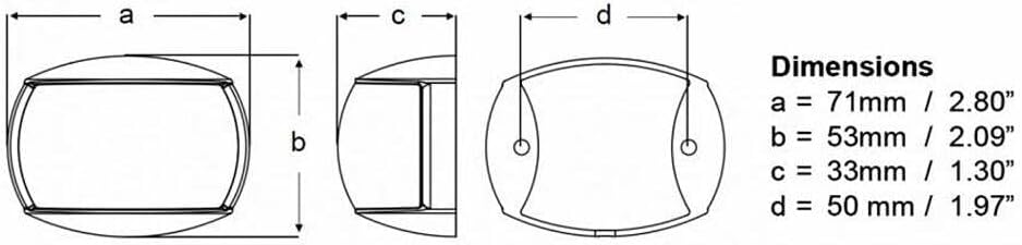 Hella Marine NaviLED Port & Starboard Pair - 2nm - Clear Lens/Black Housing
