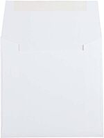 JAM PAPER Square Invitation Envelopes - White - Gummed Seal - 25/Pack
