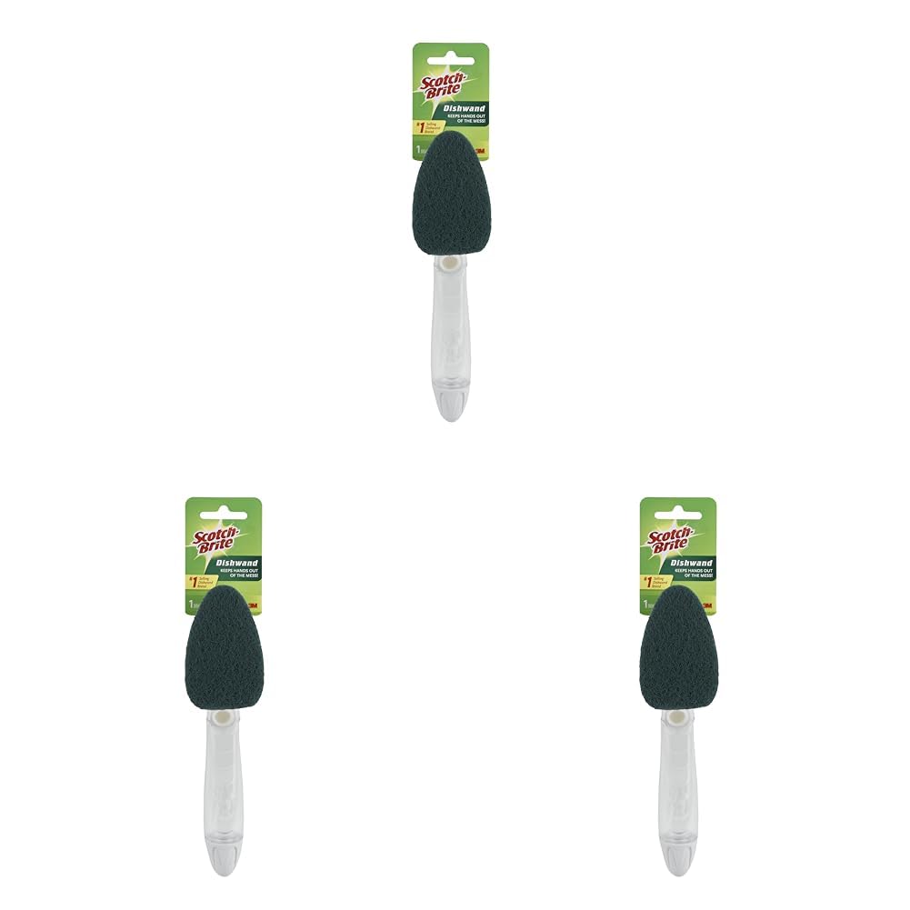 Scotch-Brite Heavy-Duty Dishwand - 4 / Carton - Plastic - Green