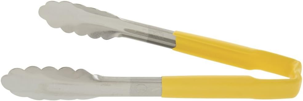 Vollrath DC249 9in Antimicrobial Kool-Touch Tongs, Yellow