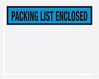 Partners Brand "Packing List Enclosed" Envelopes, Panel Face, 4 1/2in x 5 1/2in, Blue, Pack Of 1,000