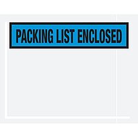 Partners Brand "Packing List Enclosed" Envelopes, Panel Face, 4 1/2in x 5 1/2in, Blue, Pack Of 1,000
