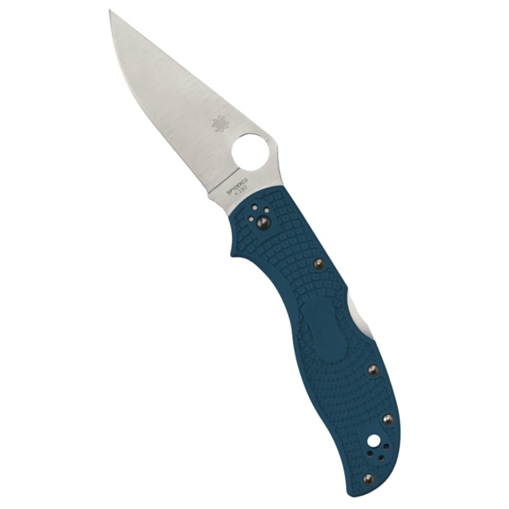 Spyderco Stretch 2 Signature Lightweight Hunting Knife with 3.43" K390 Tool Steel Blade and Blue FRN Handle - PlainEdge