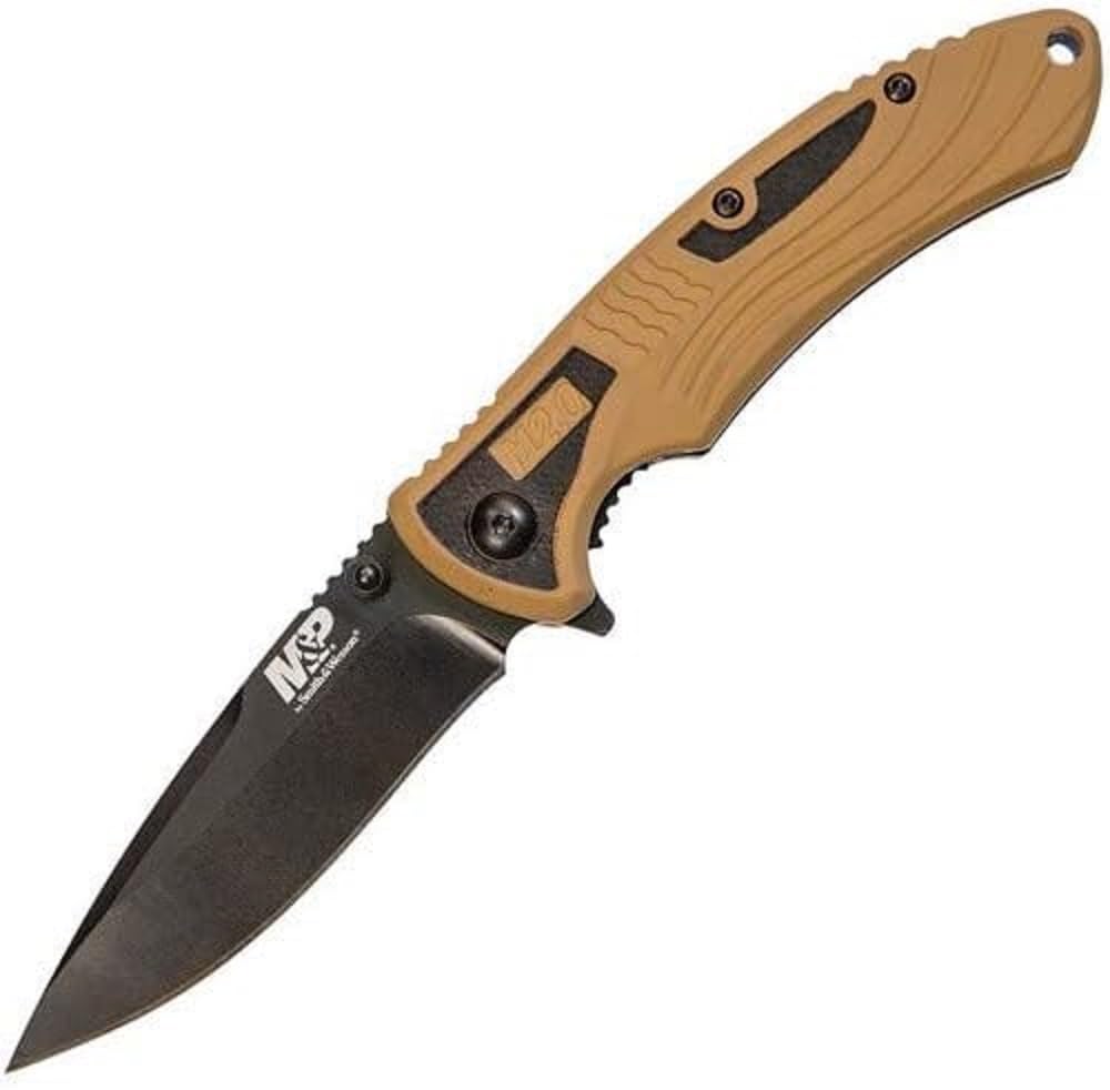 Smith & Wesson M&P M2.0 6.89in S.S Ultra-Glide Folding Knife with 2.75in Drop Point Blade and Aluminum Handle for Outdoor