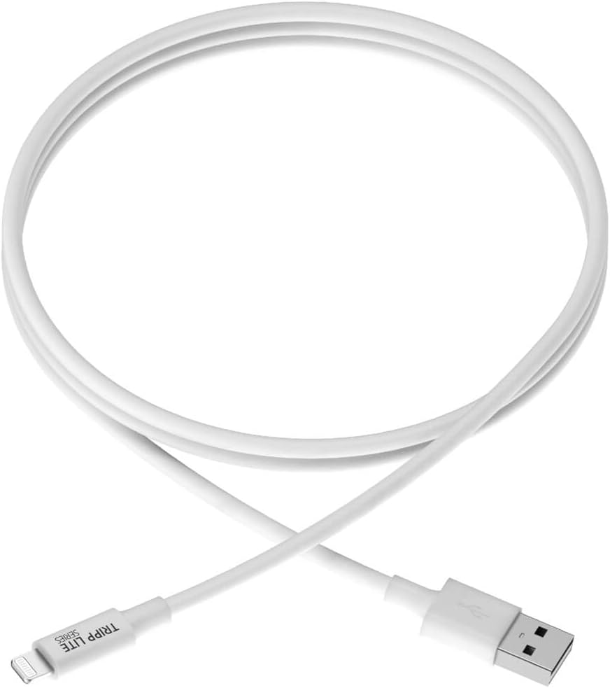 Tripp Lite Apple MFI Certified 6-Feet Lightning to USB Cable (M100-006-WH) - White