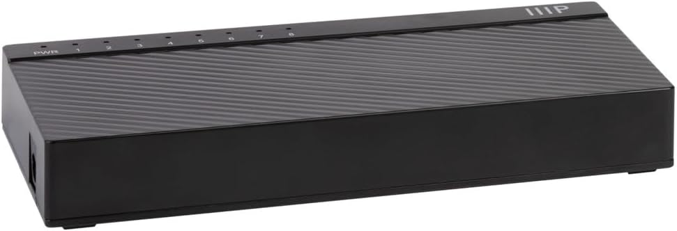 Monoprice 8-Port Gigabit Ethernet Unmanaged Desktop Switch - 10/100/1000Mbps, RJ45, IEEE 802.3ab, Plug-n-Play