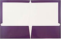 JAM PAPER Laminated Two-Pocket Glossy Presentation Folders - Letter Size