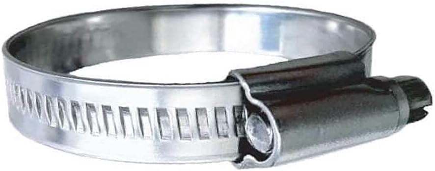 316 SS Non-Perforated Worm Gear Hose Clamp - 15/32 inch Band - (1-3/4 inch – 2-1/4 inch) Clamping Range - 10-Pack