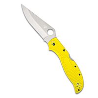 Spyderco Stretch 2 XL Lightweight Salt Folding Pocket Knife with 3.99 Inch H-2 Tool Steel Blade and Yellow FRN Handle - PlainEdge - C258PYL