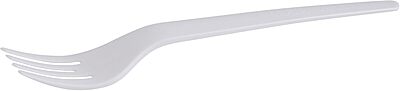 Eco-Products Compostable CPLA 6" Plastic Forks, Case of 1000, Disposable White Fork, Plantware Cutlery, Renewable Material Made from Plants, Sturdy and Strong, BPI-Certified