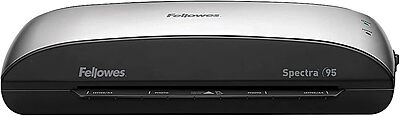 Fellowes® Spectra™ 95 Laminator With Combo Kit, 9 1/2" Entry Width, 3"H x 14 1/2"W x 7"D, Silver/Black