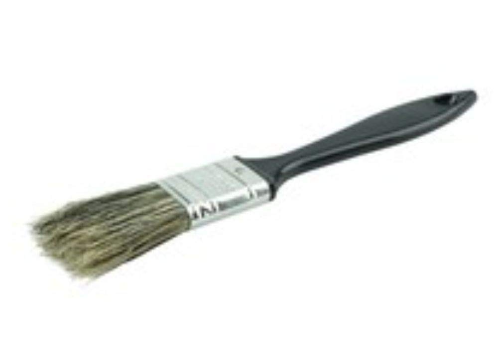 Weiler 40027 1" Vortec Pro Chip & Oil Brush, Grey China Bristle, 1-3/4" Trim Length, Plastic Handle, Durable and Disposable