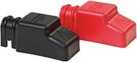 Blue Sea Systems 4018 Square CableCap Insulators Pair Red/Black
