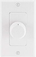 Monoprice Rotary Wall-Plate Speaker Volume Controller, Single-Gang, White