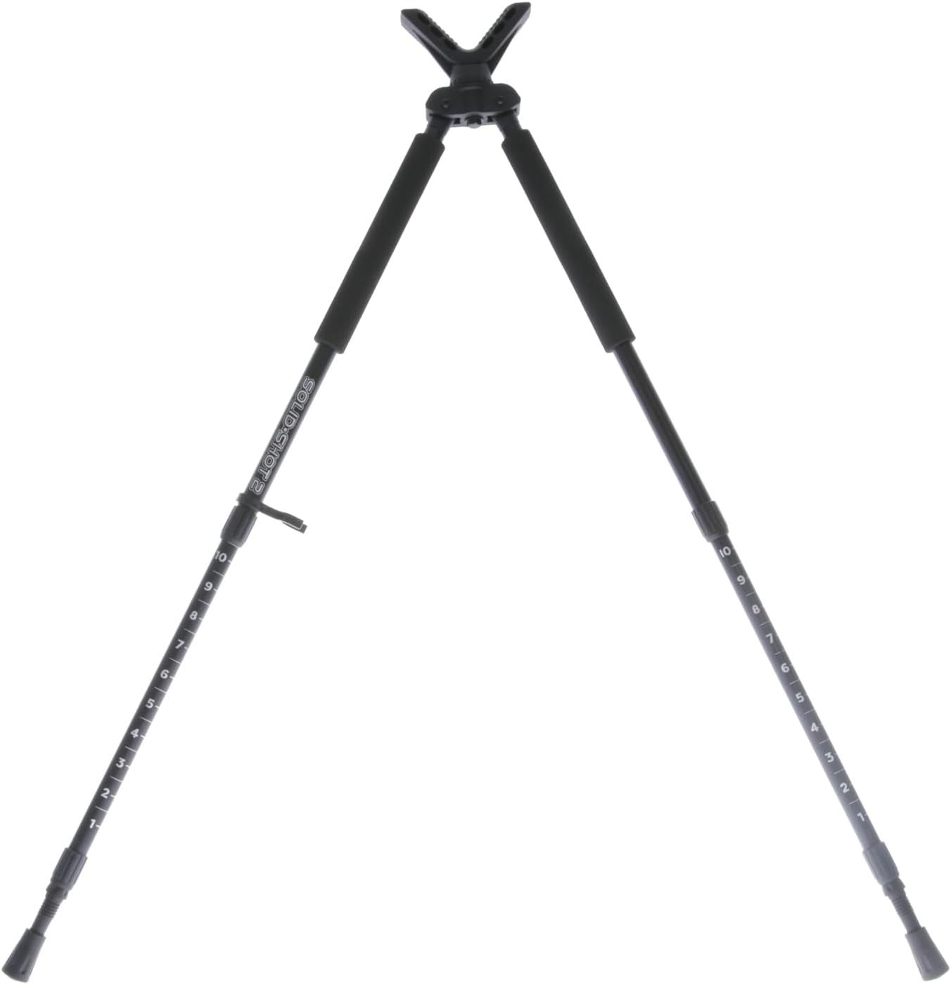 TruGlo Solid Shot Versatile Durable Adjustable Collapsible Rifle Shooting & Crossbow Hunting Bipod withRotating Head Design