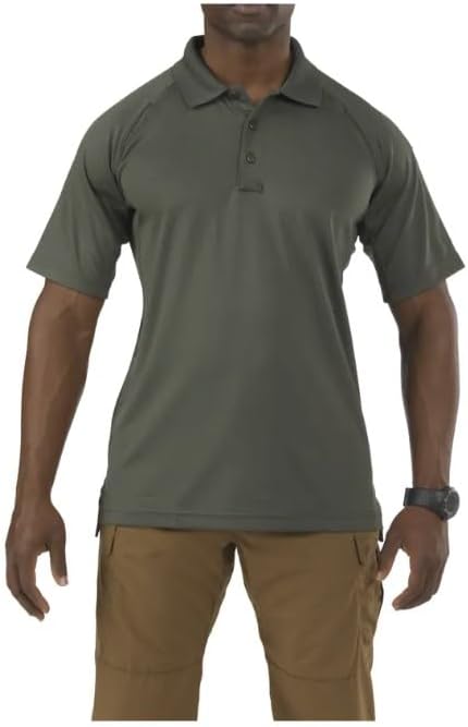 5.11 Tactical Men's Performance Short Sleeve Polo, 100% Polyester, Moisture Wicking, Style 71049