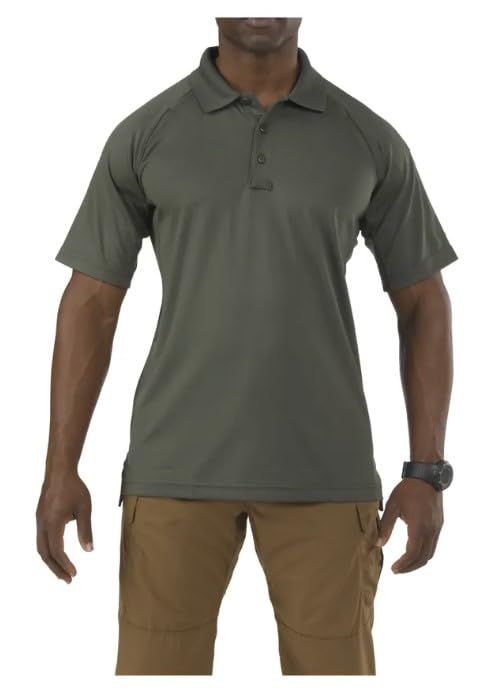 5.11 Tactical Men's Performance Short Sleeve Polo, 100% Polyester, Moisture Wicking, Style 71049