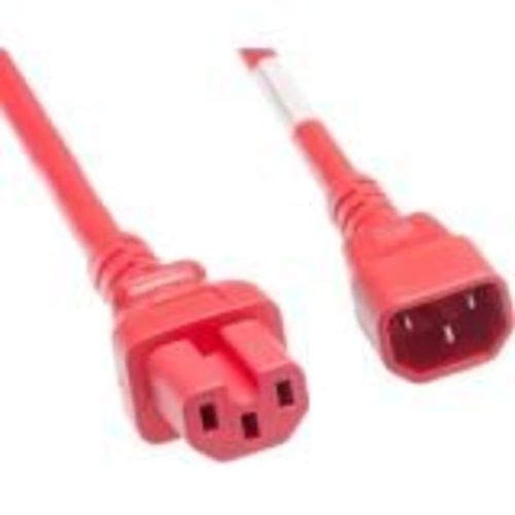 Unirise PWCD-C14C15-15A-03F-RED 3ft 14AWG Red Power Cord C14-C14 15Amp 250V Sjt Jacket