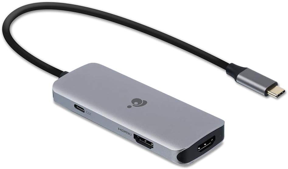 IOGEAR USB-C 6-in-1 Travel Dock 8K Single Monitor Nano Dock Pro Up to 4K in Dual Display Mode