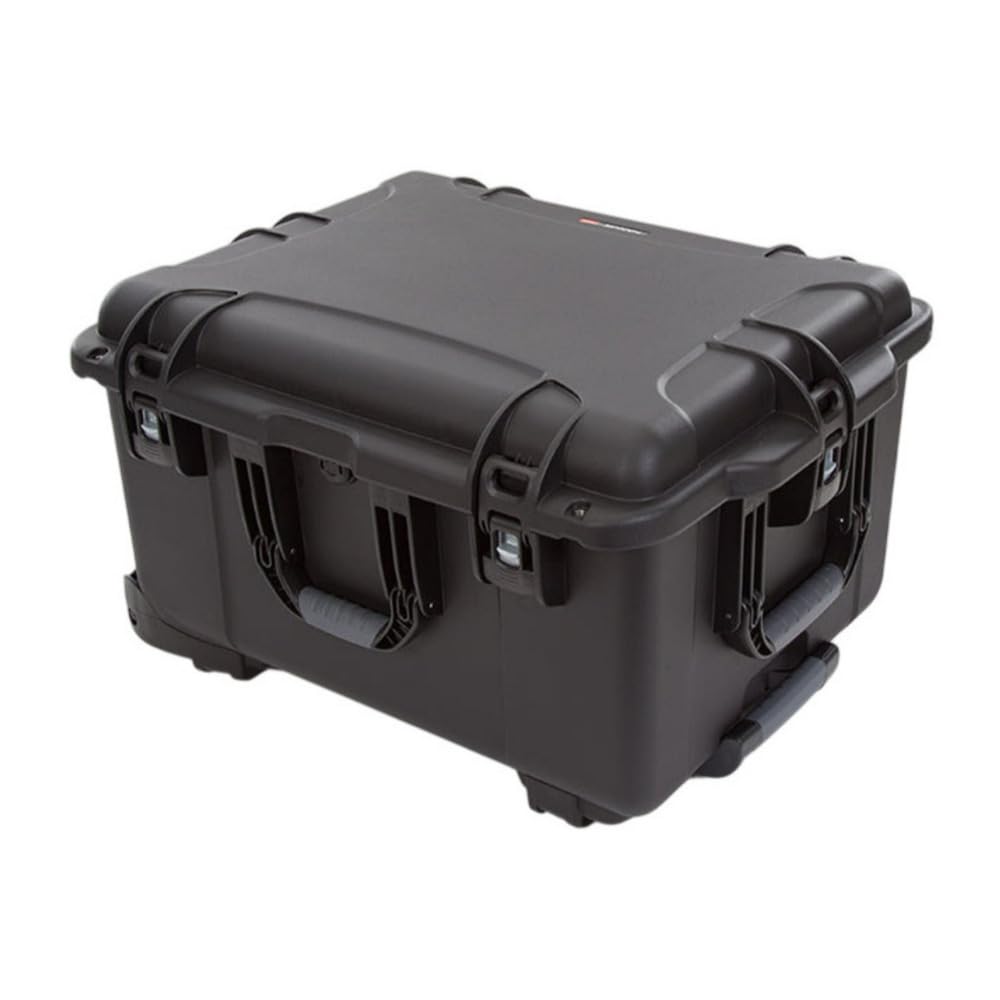 NANUK Wheeled Series 960 Lightweight NK-7 Resin Waterproof Protective Rolling Case with Foam, Black Case Cubed Foam Black