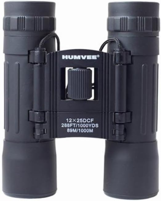 Humvee Compact Rubber 12x25 Binocular, HMV-B-12X25B