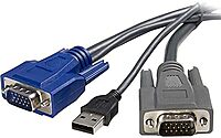 StarTech.com 6 ft Ultra-Thin USB VGA 2-in-1 KVM Cable, TAA (SVUSBVGA6) 6 ft / 2m