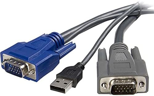 StarTech.com 6 ft Ultra-Thin USB VGA 2-in-1 KVM Cable, TAA (SVUSBVGA6) 6 ft / 2m