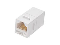 Monoprice Cat5e RJ45 Feedthrough Keystone Jack - Inline Coupler Type, Fits Standard Keystone Devices, Single PCS, White