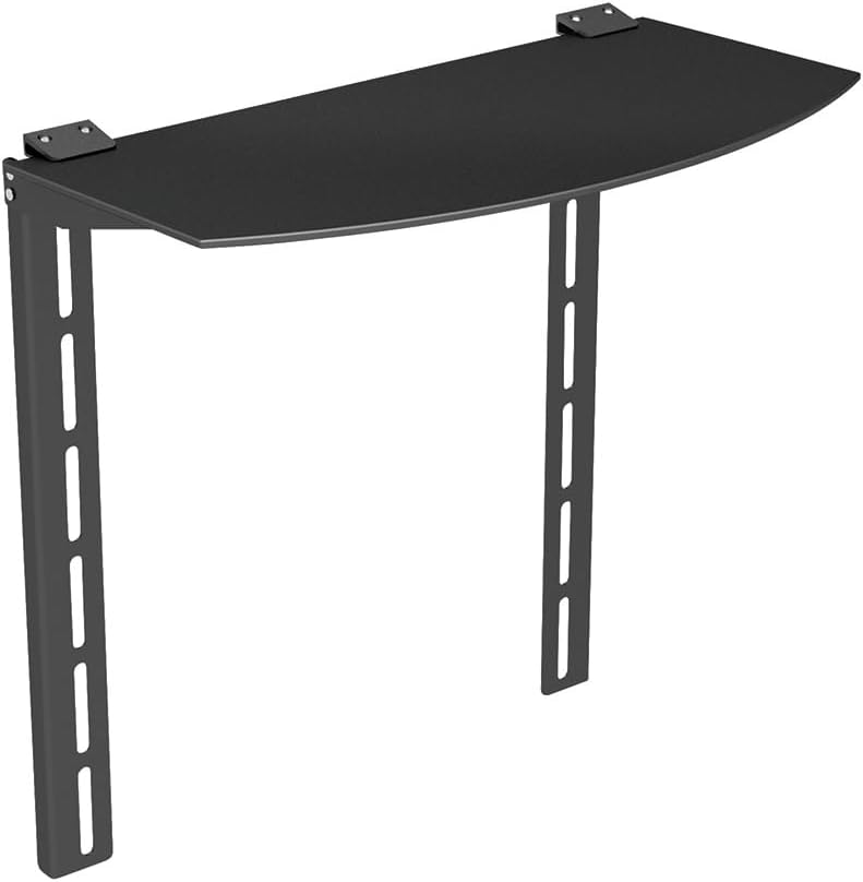 Monoprice TV Mounted Glass Shelf, Allows Above or Below TV Mounting of Blu-Ray Player, Cable Box, Game Console