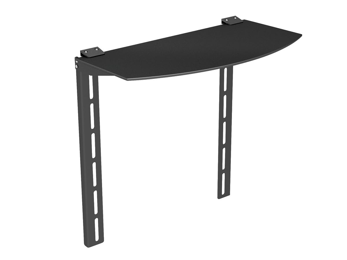 Monoprice TV Mounted Glass Shelf, Allows Above or Below TV Mounting of Blu-Ray Player, Cable Box, Game Console