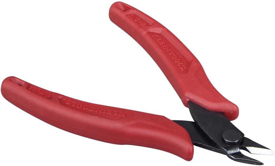 Klein Tools D275-5 Diagonal Flush Cutters, Made in USA, Micro Wire & Compact Zip Tie Cutter