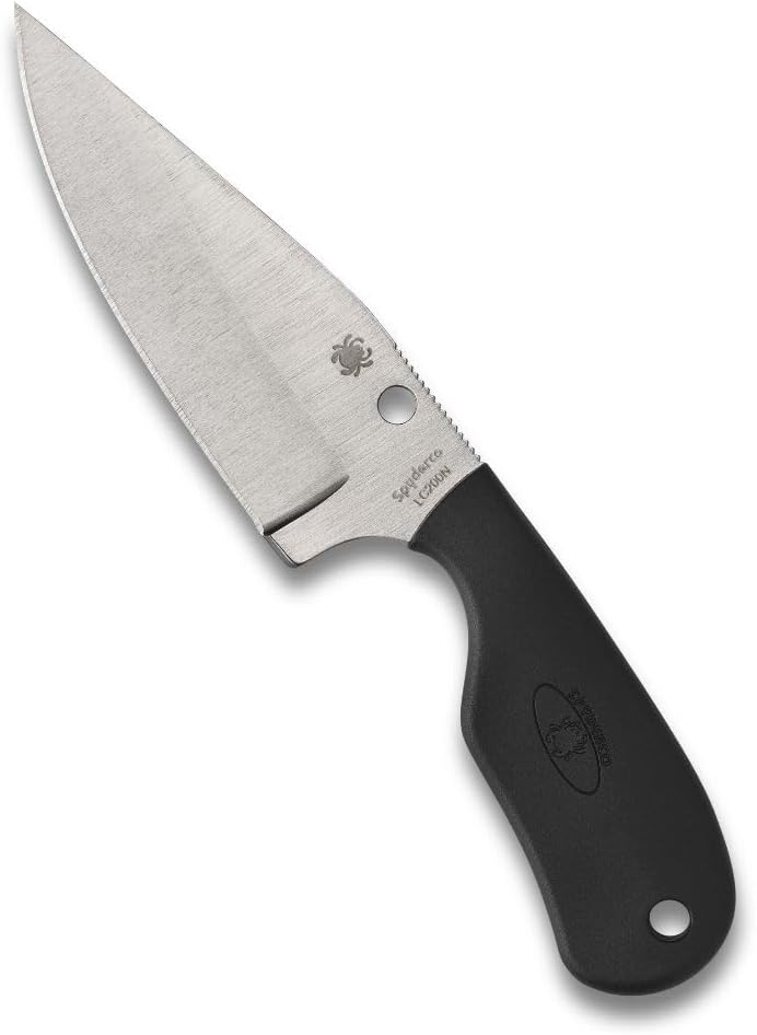 Spyderco Subway Bowie Fixed Blade Knife with Ultra-Corrosion Resistant LC200N Blade and FRN Handle