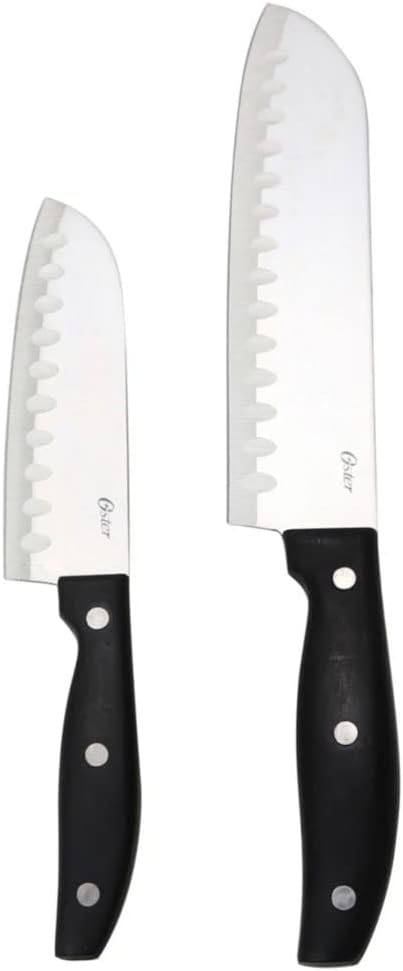 Oster Granger 2-Piece Stainless-Steel Santoku Knife Set
