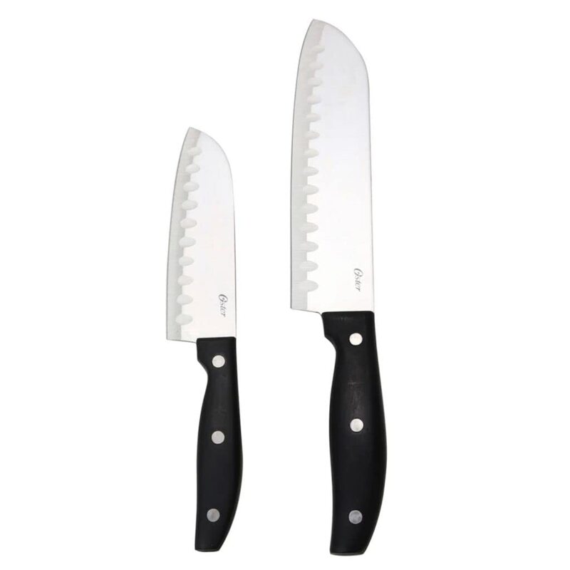 Oster Granger 2-Piece Stainless-Steel Santoku Knife Set