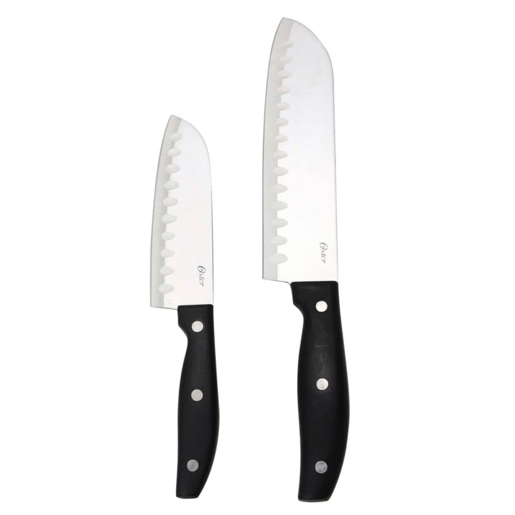 Oster Granger 2-Piece Stainless-Steel Santoku Knife Set