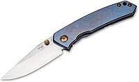 BÖKER PLUS Canoe - pocket knife with titanium handle scales - folding knife with CPM-S-35VN blade - small knife with clip