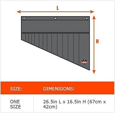Ergodyne Arsenal 5873 Wrench Roll-Up, 14-Pocket Organizer