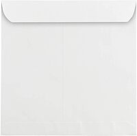 JAM PAPER Square Invitation Envelopes - White - 28-lb Paper - 25/Pack