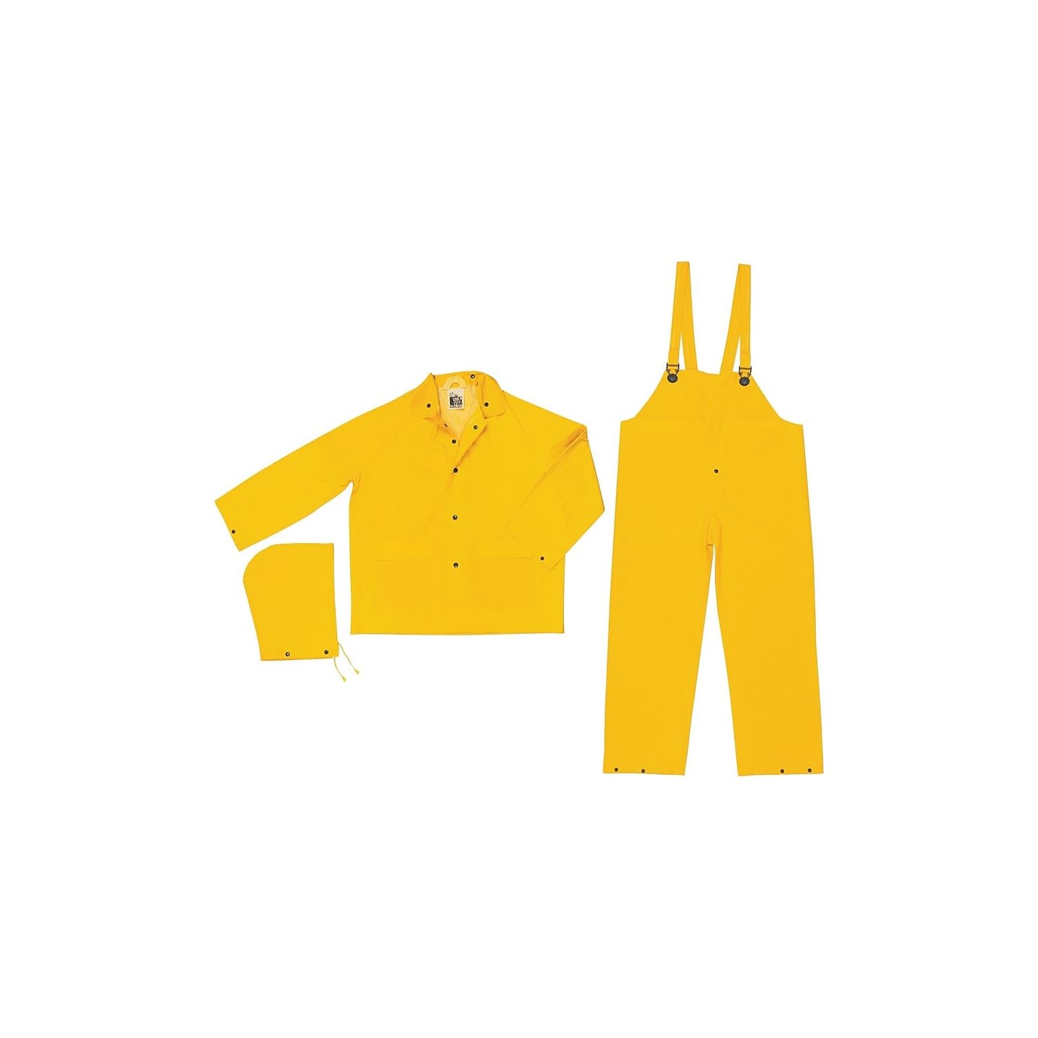 MCR Safety 3-Piece Rain Suit with Pants, 2X-Large, Yellow
